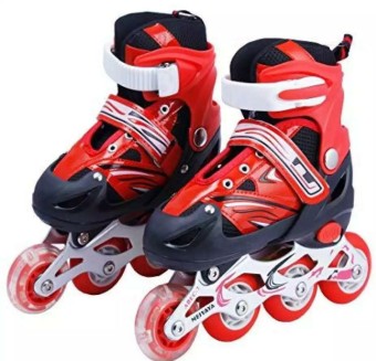 Roller Skates Shoes Athletic Roller Shoe For Children Pu Material Skating Shoes All Wheels Flash
