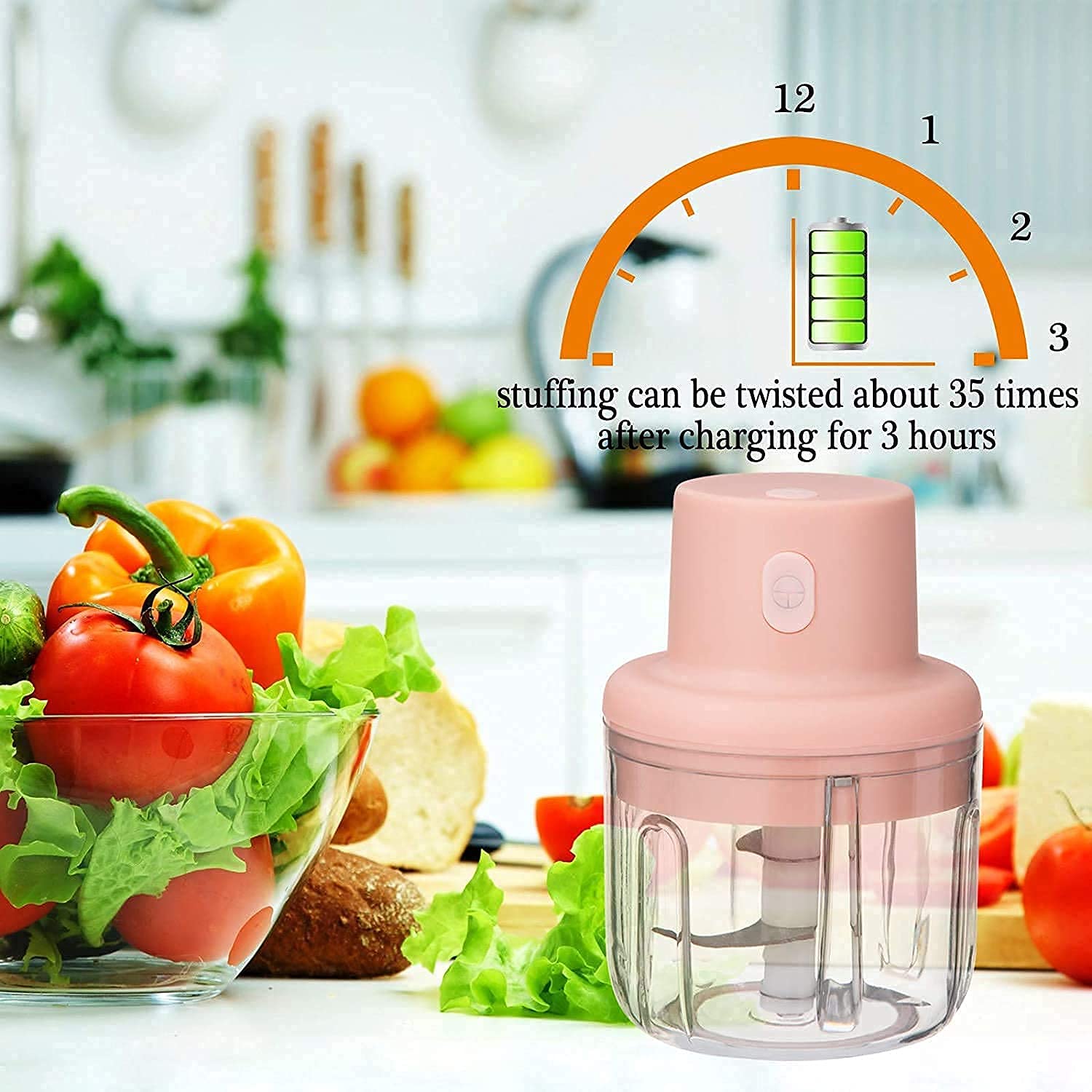Multifunctional Vegetable Cutter Electric Garlic Onion Crusher Slicer  Portable Rechargeable Food Blender Kitchen Cooking Gadgets