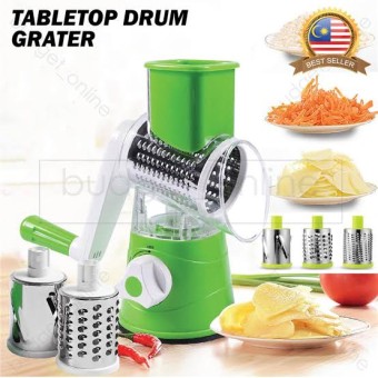 Multicolor Plastic 3 In 1 Tabletop Drum Grater