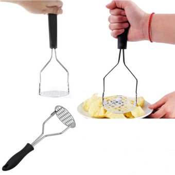 Potato Masher Stainless Steel Potato Rice Vegetable Fruit Garlic Smasher Food Press Smash Tool