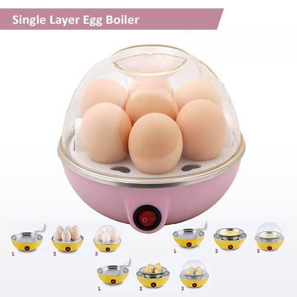 Multifunctional Electric Egg Boiler Cooker 7 Eggs Steamer Poacher