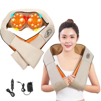 Electrical 4D Shawl Electric Shiatsu Neck Shoulder Back Neck Kneading Machine for Home Use