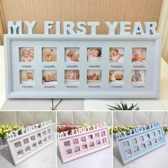 My First Year Photo Frame | Baby First Year Frame | 12 Month Photo Frame