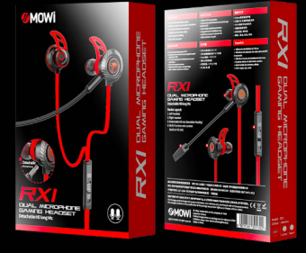 Plextone XMOWI RX1 Gaming Earphones | Noise Reduction Headset Long Mic Headphone | Deep Bass Stereo Surround Earphone