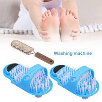 Buy EZONEDEAL 1Pcs Pumice Stone Foot Massager Shower Feet Foot Scrubber  Massage Cleaner Exfoliating Washer Wash Slipper Brush Feet Scrubber Shower  Bath Slippers (Pink) Online | Kogan.com. Description:Easily cleans your feet  from