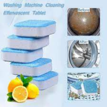 Solid washing machine cleaner, effervescent tablet washer cleaner, and deep cleaning remover for bathrooms and kitchens