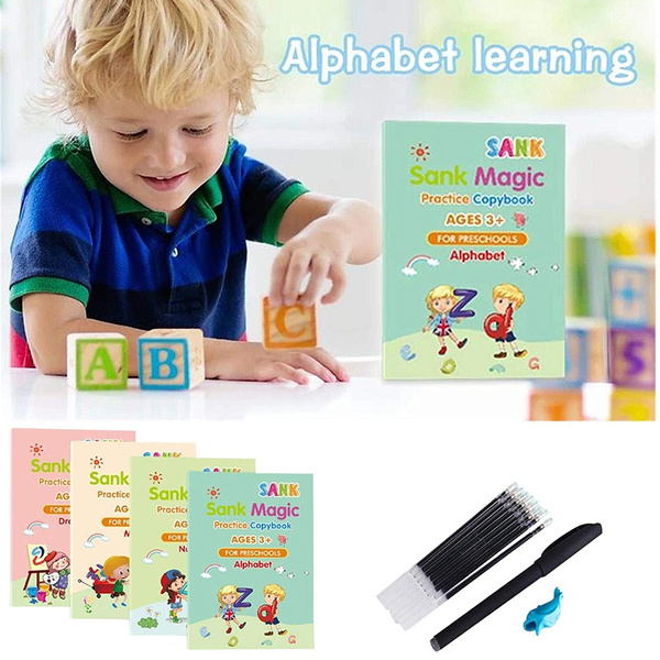 Magic Book For Kids Number & Letter Practice Copy Book (4 Book+ 10 Refill +  1 Pen + 1 Grip) at Rs 110/piece, Kids Books in New Delhi