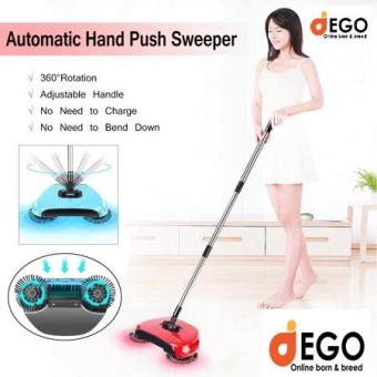 Dego Premium Quality Spin Automatic Hand Push Sweeper Broom Lazy Household Floor Cleaning Mop