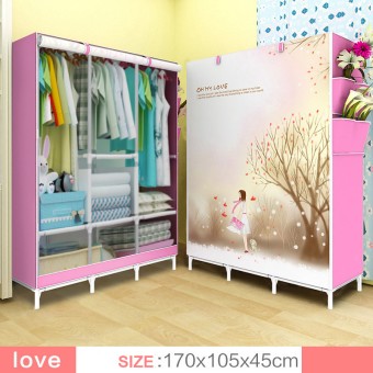Portable Foldable Fabric Wardrobe Closet Storage Organizer For Clothes Rack