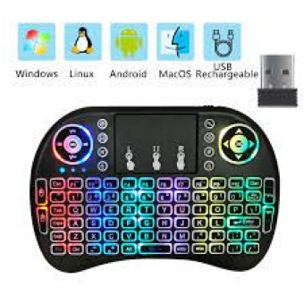  Mini Wireless Keyboard 2.4ghz English Air Mouse with Touchpad UNIVERSAL Remote Control Android TV Box