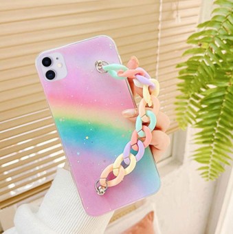 Apple iPhone 11 Pro Rainbow Bracelet Mobile Cover & Case ins Popular Chain Back Cover for iPhone 11 Pro