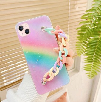 Apple iPhone 13 Rainbow Bracelet Mobile Cover & Case ins Popular Chain Back Cover for iPhone 13