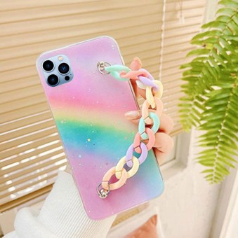 Apple iPhone 13 Pro Rainbow Bracelet Mobile Cover & Case ins Popular Chain Back Cover for iPhone 13 Pro