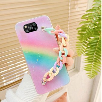 Xiaomi Poco X3 Rainbow Bracelet Mobile Cover & Case ins Popular Chain Back Cover for Xiaomi Poco X3