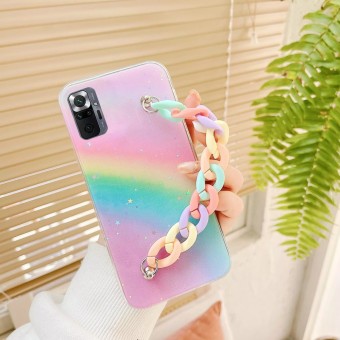 Xiaomi Redmi Note 10 Pro & Note 10 Pro Max Rainbow Bracelet Mobile Cover & Case ins Popular Chain Back Cover for Xiaomi Redmi Note 10 Pro & Note 10 Pro Max