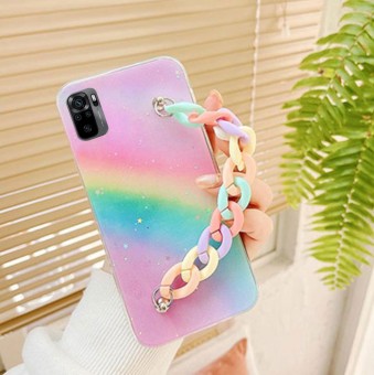 Redmi Note 10 Rainbow Bracelet Mobile Cover & Case ins Popular Chain Back Cover for Redmi Note 10