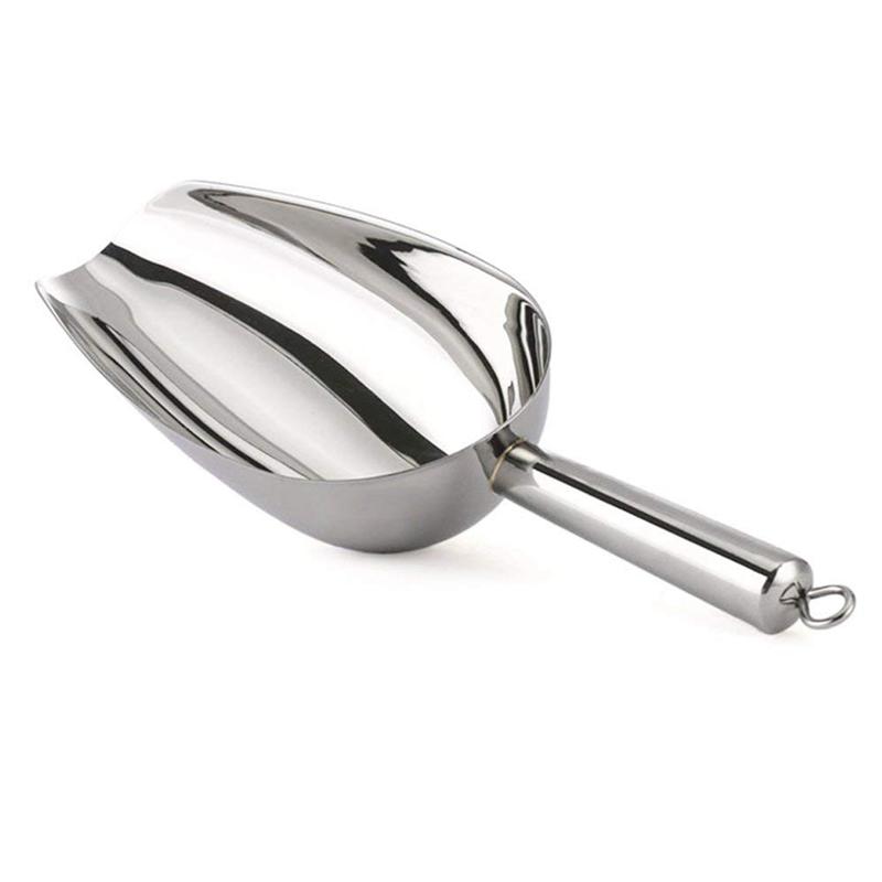 Useful Stainless Steel Ice Scoop Food Flour Candy Scoop For Bar Supply  Kitchen