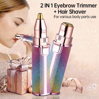 2 in 1 Eyebrow Trimmer + Hair Shaver