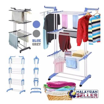 Clothes Line and Drying Racks Cloth Stand Three Layers Spray Painted Cloth Hanger