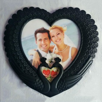 Heart Shape Peacock Elegant Photo Frame