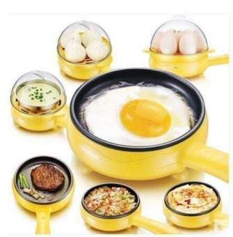Multi Function Non-Stick Electric Frying Pan | Egg | Omelets | Pancakes | Steak Momo Cooker | Steamer | 7 Egg Boiler | Electric Skillet | Kitchen Cooking Tools | Utensil