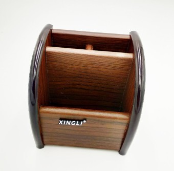 Polished Multi-Functional Wooden Pen Stand | Wooden Pen Holder | Mobile Holder | Remote Stand For Table Accessories