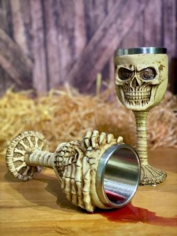 350Ml: 3D Design 350Ml Skull Wine Mug | Stainless Steel | Double Wall Coffee Cup | Tea | Juice | Wine Cup