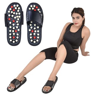 Manual Spring Acupressure and Magnetic Therapy | Accu Paduka Slippers|  Slippers for Full Body Blood Circulation | Natural Slippers For Men and Women 