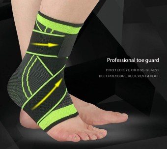 Ankle Support for Sprained Ankle with Adjustable Compression Strap