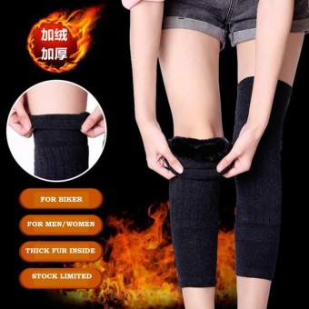 Unisex Thick Fur and Cashmere Knee Warmers for Pain Relief