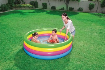 Intex 3 Air Chambers Superior Quality Baby Home Picnic Swimming Pool Summer Gift for Kids 58 Inch