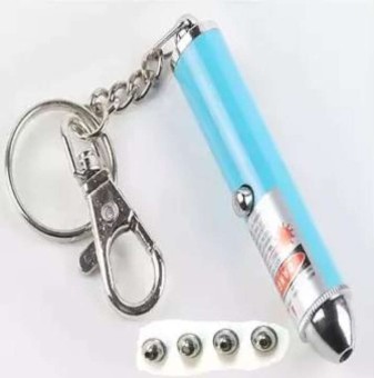 Laser Pointer Pen Electronic Battery Operated Pocket Laser Light With Key Chain Hanger