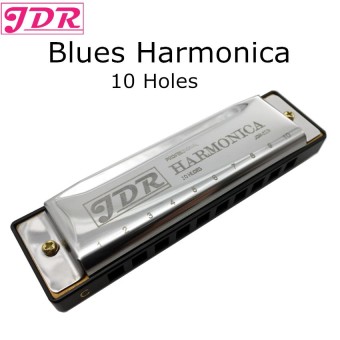 Diatonic Blues Harmonica Standard 10 Hole Harmonica With Case Key Of C for Blues Rock