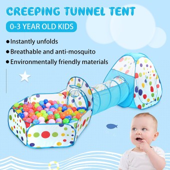 Kids Popup Play Tent Crawl Tunnel Team Games And Physical Growth Toys For Toddlers with Enough Space