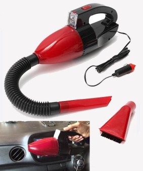 Portable Handheld Car Vacuum Cleaner with LED Light With Wet Dry Nozzle and Easy Dust Collection Chamber 12 V DC