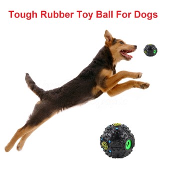 Super Strong Durable Dog Playing Toy Rubber Ball Throw Fetch And Bring Back Playing Ball
