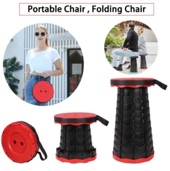 Portable Retractable Folding Stool, Camping Telescopic Stool