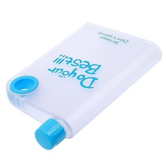 A5 Portable Notebook Style Ultra Slim Water Bottle 380ml