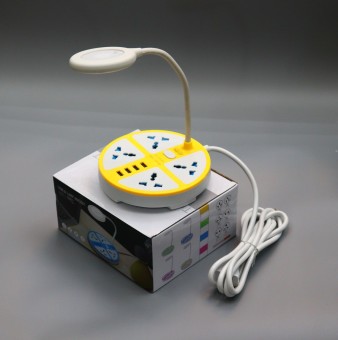 4 port USB with Table lamp Multi plugs