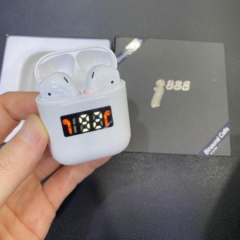 I888 BLUETOOTH EARPHONE WITH CHARGING BOX – WHITE