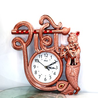 National Quartz Unique Design Radhe Krishna Wall Clock