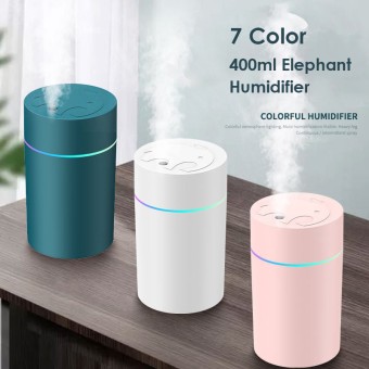 Elephant Air Diffuser Purifier Humidifier with 7 Colors Scent 