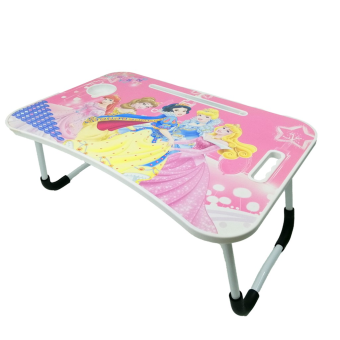 Printed Study Table Laptop iPad Table for Kids With Glass Holder And iPad Holder