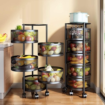 5 Layer Round Kitchen Storage Rack