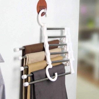 Multi-Layer Pants Hanger Foldable Space Saving Pants Hanger