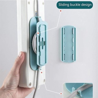 Self Adhesive Socket Holder Storage Rack Home Office Wall-mounted