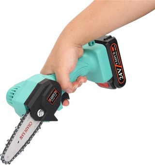 Portable Cordless Chainsaw One Hand for Cutting Trees