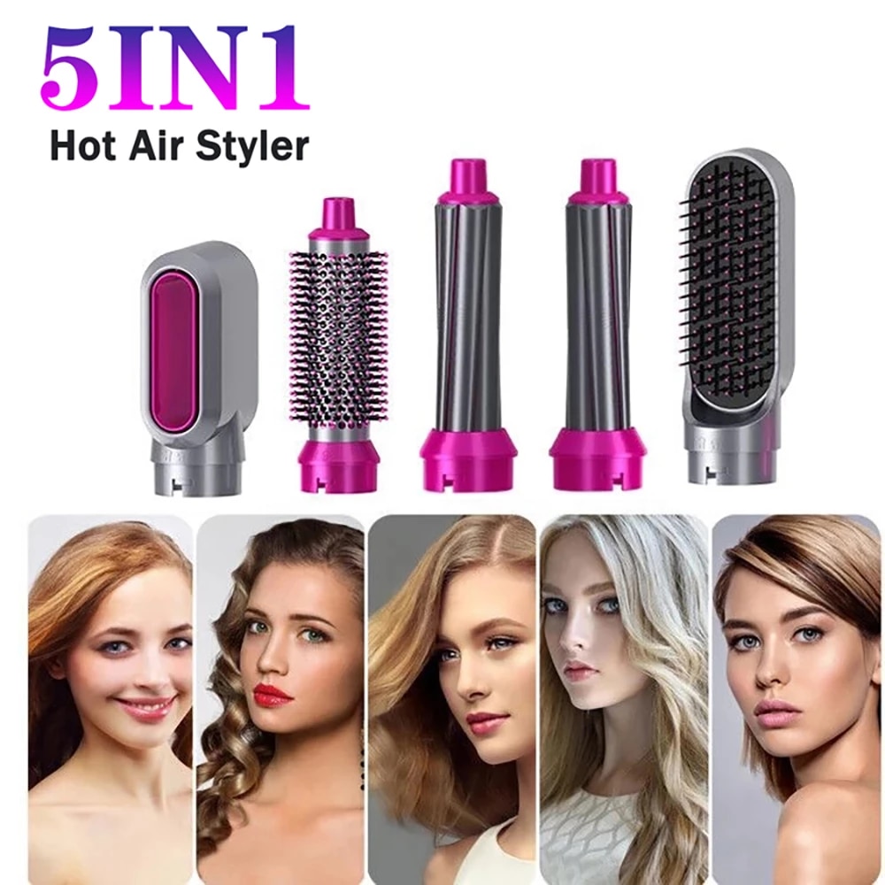 5 In 1 Electric Hair Dryer Brush Hot Air Styler Blow Dryer Comb