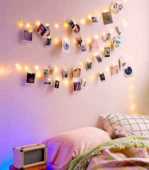 Polaroid string sales light wall