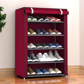 Shoe Storage Organizer 5 Tiers Portable Folding Shoes Rack